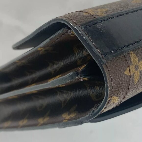 LOUIS VUITTON MonogramMacassar Larry Briefcase Document Bag Tote Bag - Picture 6 of 14